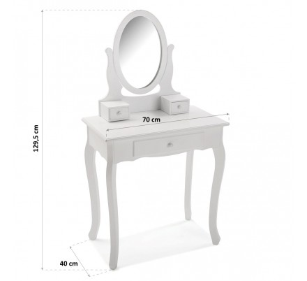 TOCADOR KATE  BLANCO - Imagen 3
