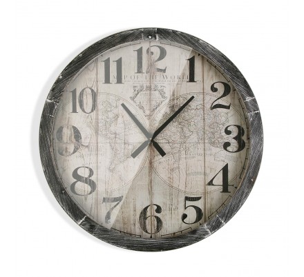 RELOJ PARED MAP WORLD 76,5CM - Imagen 2