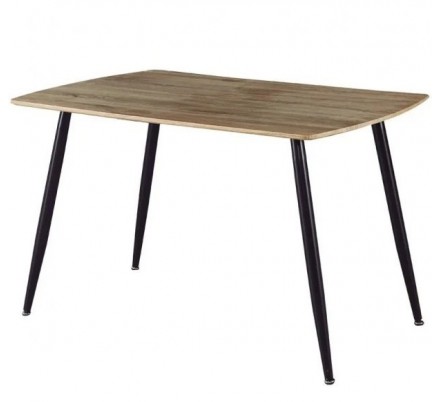 MESA COMEDOR FIJA OKI ROBLE / NEGRO 120X80