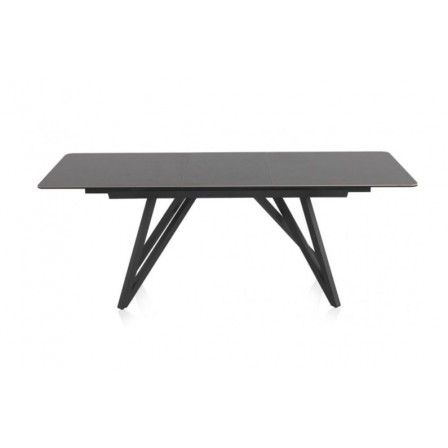 MESA EXTENSIBLE CERÁMICA COMEDOR MODELO GRIN COLOR GRIS 160/210X90