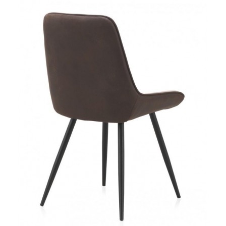 SILLÓN GIRATORIO TAPIZADO MODELO MAURO PATAS METALICAS TERCIOPELO AZUL