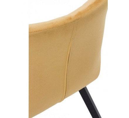 SILLÓN GIRATORIO TAPIZADO MODELO MAURO PATAS METALICAS TERCIOPELO AZUL