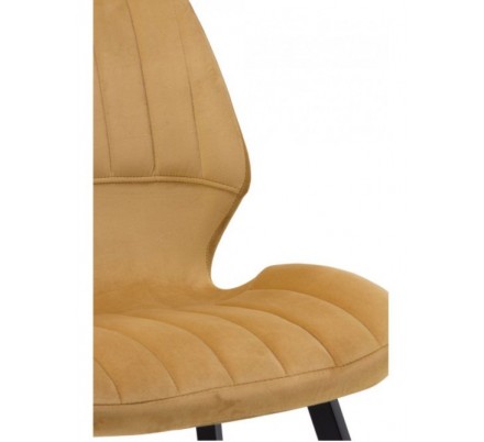 SILLÓN GIRATORIO TAPIZADO MODELO MAURO PATAS METALICAS TERCIOPELO AZUL