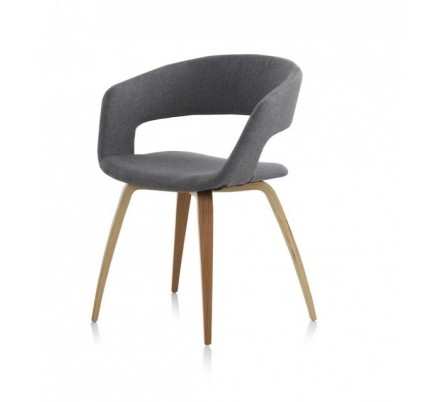 SILLÓN GIRATORIO TAPIZADO MODELO MAURO PATAS METALICAS TERCIOPELO AZUL