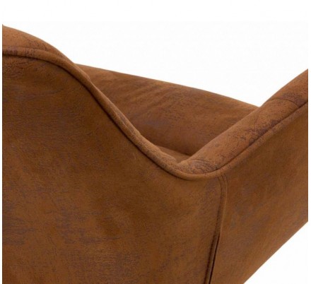 SILLÓN GIRATORIO TAPIZADO MODELO MAURO PATAS METALICAS TERCIOPELO AZUL