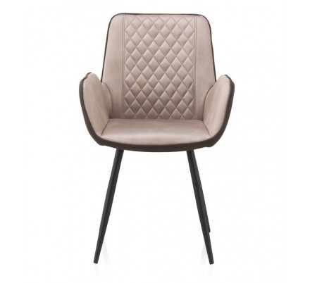 SILLÓN GIRATORIO TAPIZADO MODELO MAURO PATAS METALICAS TERCIOPELO AZUL