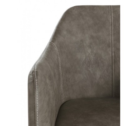 SILLÓN GIRATORIO TAPIZADO MODELO MAURO PATAS METALICAS TERCIOPELO AZUL