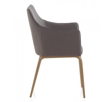 SILLÓN GIRATORIO TAPIZADO MODELO MAURO PATAS METALICAS TERCIOPELO AZUL