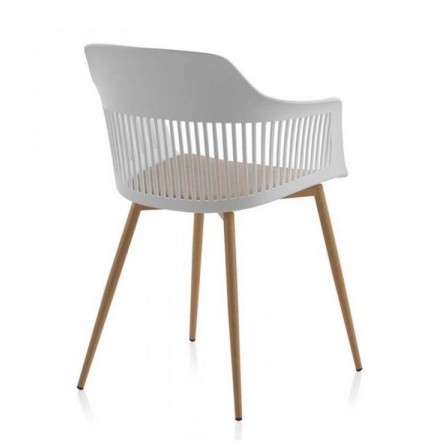 SILLÓN GIRATORIO TAPIZADO MODELO MAURO PATAS METALICAS TERCIOPELO AZUL