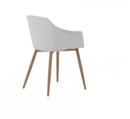 SILLÓN GIRATORIO TAPIZADO MODELO MAURO PATAS METALICAS TERCIOPELO AZUL