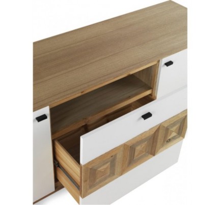 Composicion ARGOTES en color sable / blanco de 290,2 x 190,5 x 39,9 cm