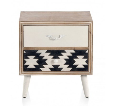 MESITA 3 CAJONES MADERA DE ABETO MODELO BLACK 48X35X64