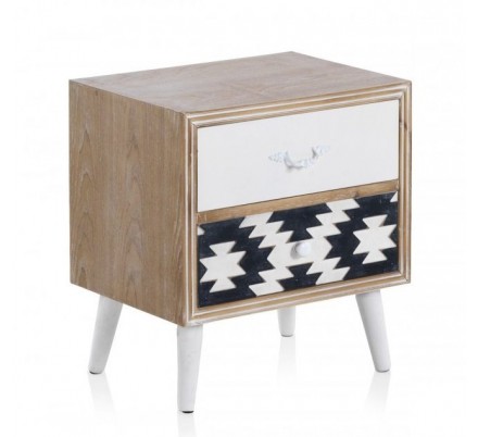 MESITA 3 CAJONES MADERA DE ABETO MODELO BLACK 48X35X64