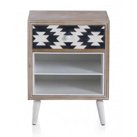 MESITA 3 CAJONES MADERA DE ABETO MODELO BLACK 48X35X64