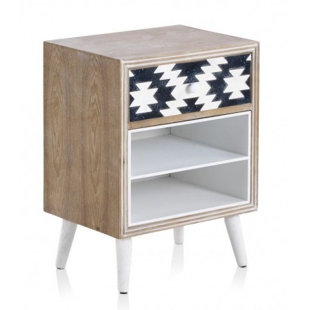 MESITA 3 CAJONES MADERA DE ABETO MODELO BLACK 48X35X64