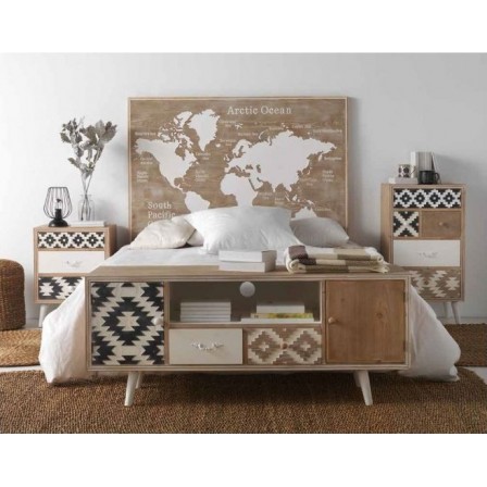 COMODA / APARADOR MADERA DE ABETO MODELO BLACK 107X35,5X81