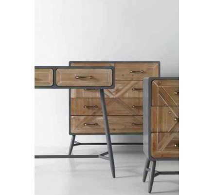 MESITA 3 CAJONES  MADERA DE ABETO MODELO BUDAPES  40X35X67
