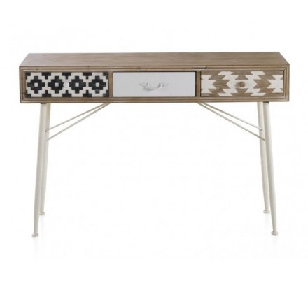 MESITA 3 CAJONES  MADERA DE ABETO MODELO BUDAPES  40X35X67