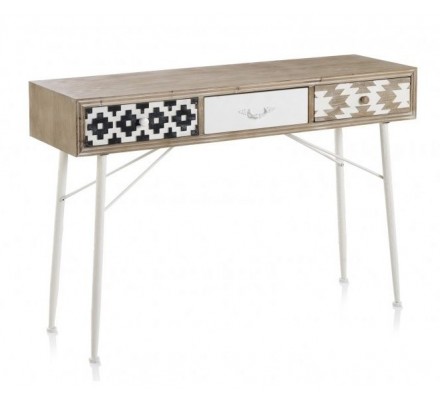 MESITA 3 CAJONES  MADERA DE ABETO MODELO BUDAPES  40X35X67