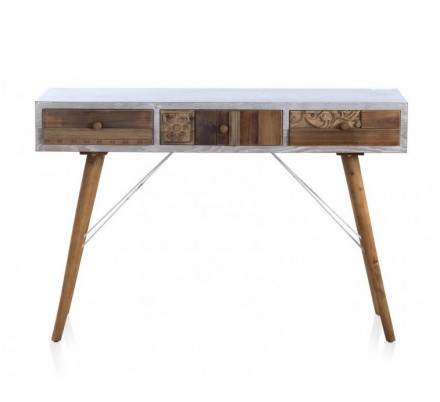 MESITA 3 CAJONES  MADERA DE ABETO MODELO BUDAPES  40X35X67
