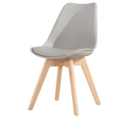 Silla Comedor Estilo Nórdico Modelo Súper Dereck Gris