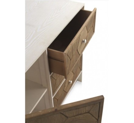 COMODA 1 PUERTA Y 3 CAJONES MADERA DE FRESNO MODELO BEEN 105X40X80