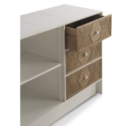 COMODA 1 PUERTA Y 3 CAJONES MADERA DE FRESNO MODELO BEEN 105X40X80