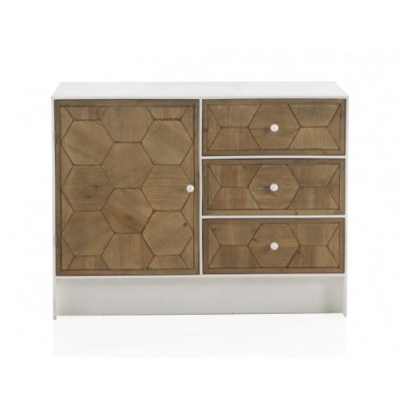 COMODA 1 PUERTA Y 3 CAJONES MADERA DE FRESNO MODELO BEEN 105X40X80