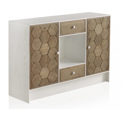 COMODA 1 PUERTA Y 3 CAJONES MADERA DE FRESNO MODELO BEEN 105X40X80