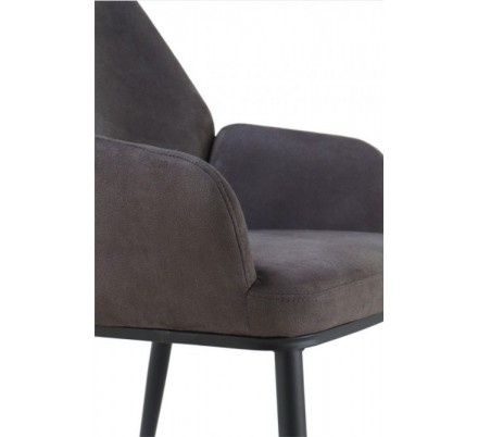 SILLÓN GIRATORIO TAPIZADO MODELO MAURO PATAS METALICAS TERCIOPELO AZUL