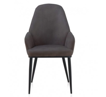 SILLÓN GIRATORIO TAPIZADO MODELO MAURO PATAS METALICAS TERCIOPELO AZUL