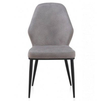 SILLA TAPIZADA GRIS OSCURO MODELO ARIF 48X59X93