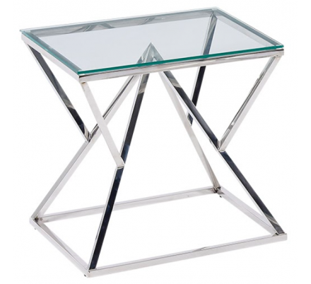 MESA AUXILIAR KOPS CRISTAL TEMPLADO 60x50