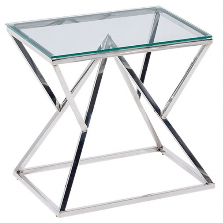 MESA AUXILIAR KOPS CRISTAL TEMPLADO 60x50