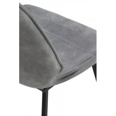 SILLÓN GIRATORIO TAPIZADO MODELO MAURO PATAS METALICAS TERCIOPELO AZUL
