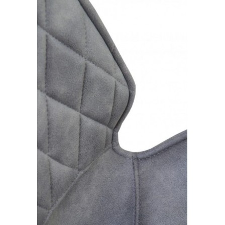 SILLÓN GIRATORIO TAPIZADO MODELO MAURO PATAS METALICAS TERCIOPELO AZUL
