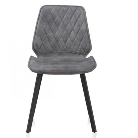 SILLÓN GIRATORIO TAPIZADO MODELO MAURO PATAS METALICAS TERCIOPELO AZUL