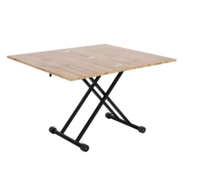 MESA CENTRO REGULABLE TAMES VINILO SIMIL MADERA 110-114x39-75