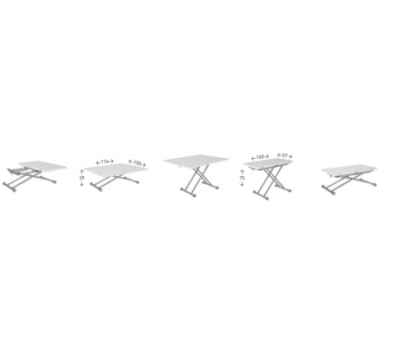 MESA CENTRO REGULABLE TAMES VINILO SIMIL MADERA 110-114x39-75