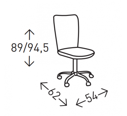 SILLA OFICINA ERGONÓMICA MODELO TARA NEGRO