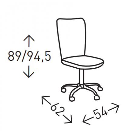 SILLA OFICINA ERGONÓMICA MODELO TARA NEGRO
