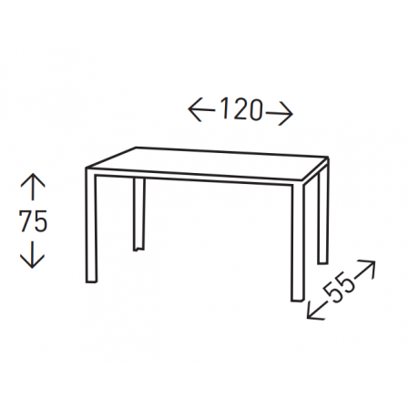 ESCRITORIO LACADO BLANCO MODELO MACA 120X75