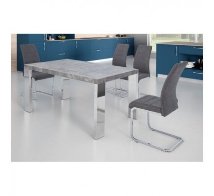 MESA DE COMEDOR RIPA MDF-ACERO INOXIDABLE 160x90