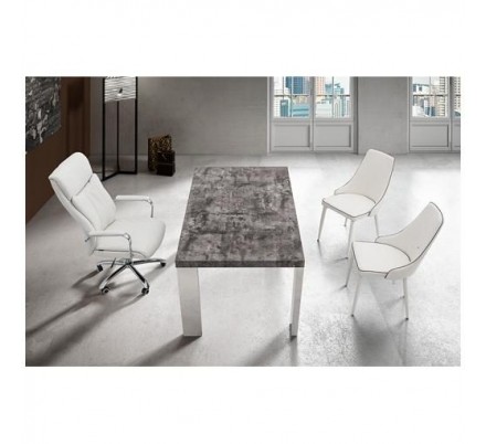 MESA DE COMEDOR RIPA MDF-ACERO INOXIDABLE 160x90