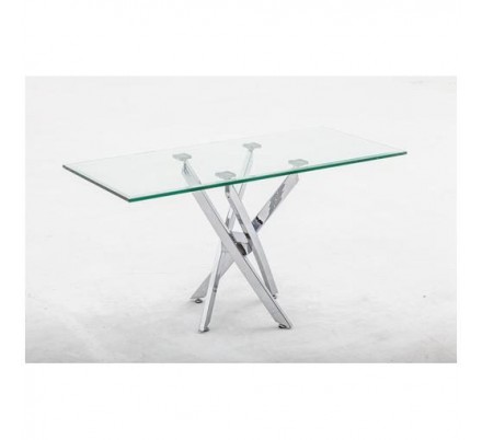 Mesa Centro Acero Inoxidable Pulido Modelo Tuto 120x60