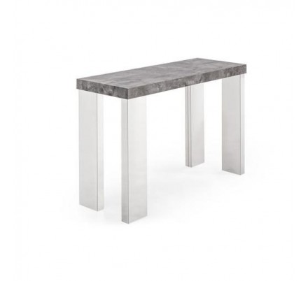 CONSOLA DURAN MDF-ACERO INOXIDABLE 110X75 GRIS CERÁMICO