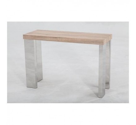 CONSOLA DURAN MDF-ACERO INOXIDABLE 110X75 GRIS CERÁMICO