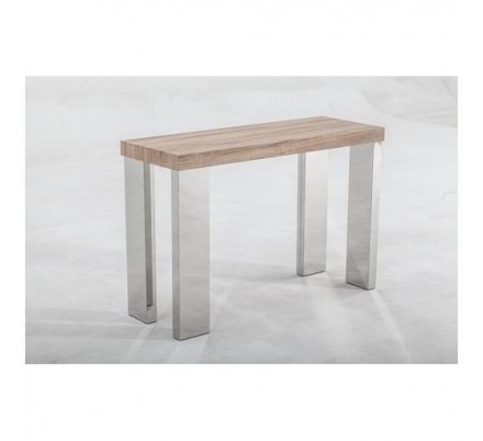 CONSOLA DURAN MDF-ACERO INOXIDABLE 110X75 GRIS CERÁMICO
