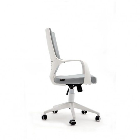 SILLA OFICINA MODELO RON TAPIZADO GRIS CLARO