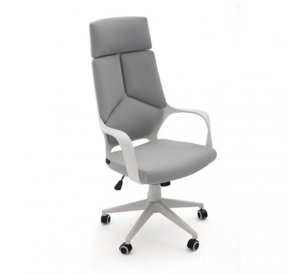 SILLA OFICINA MODELO RON TAPIZADO GRIS CLARO